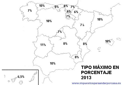 Mapa autonómico ITP 2013