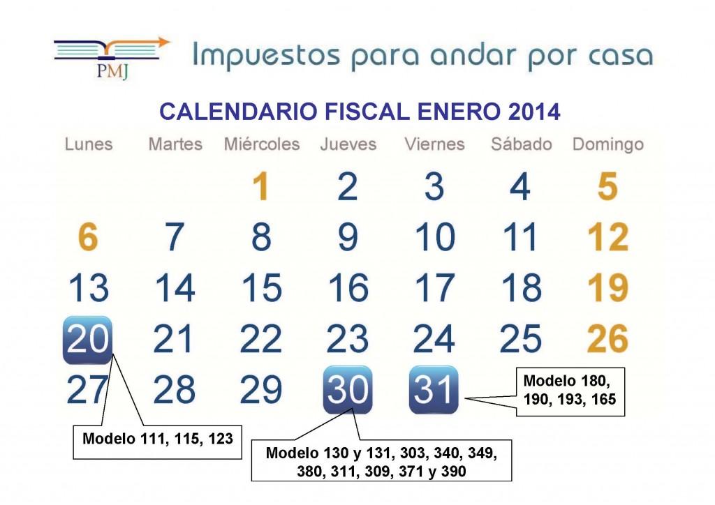 calendario fiscal enero 2014